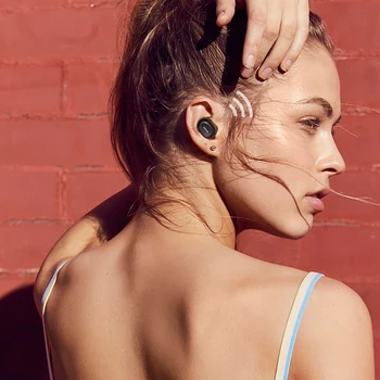QCY T1C NOVE HI-fi brezžična tehnologija bluetooth športne slušalke AAC SBC kakovosti dotik za nadzor slušalke