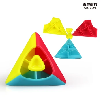 QiYi 2x2 Piramida Kocka Strokovno Čarobno Hitrost Kocke Stickerless Puzzle 2x2x2 Kocka Izobraževalne Igrače Za otroke Darilo