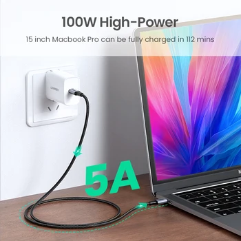 Razhroščevalne simbole 100W 5A usb tip c do usb tip c kabel PD polnilec za MacBook Samsung huawei xiaomi prenosni Napajalni kabel Hitro polnjenje 2A