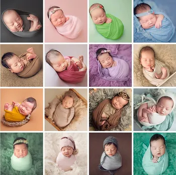 Raztegljiva Obloge za Novorojenčka Fotografija Rekviziti Odejo Rekvizitov, Otroška Fotografija Zaviti Swaddling Mleka Bombaž Fotografijo Ustrelil Ozadje