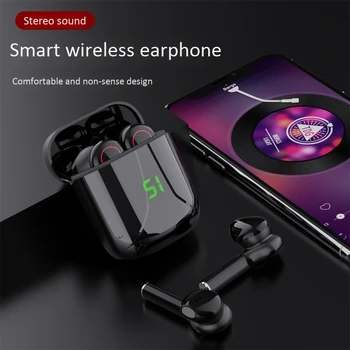 Res Brezžične slušalke TWS Bluetooth Slušalke za prostoročno slušalko šumov Čepkov z mikrofonom za ios android Telefon