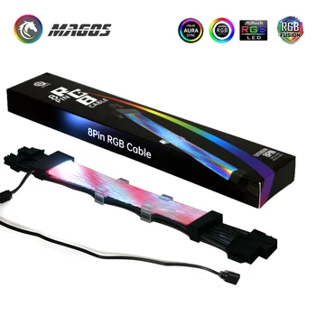 RGB Mavrica Kabel Motherboard 8P(8+8) GPU Podaljšek, 24PIN Podaljšek ,Neon line Podporo MOBO AURA SINHRONIZACIJA 5V A-RGB