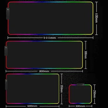 RGB Podloge za Miško Žareče RGB LED Osvetlitev Namizni Prtički Stargate Foto Trajne Pisane Tipkovnica Prenosnik Miši Pad Igralec za igre na Srečo