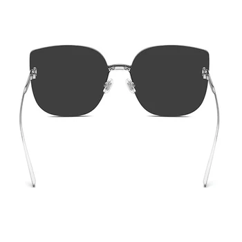 Rimless Black objektiv Srebrni Okvir iz Titana UV400 Moda za Ženske, sončna Očala Pridejo S Polje Velikosti:58-18-147mm