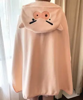 Risanka Voščenka Shinchan plišastih plašč smešno anime polnjene manteau kawaii anime pluvial darilo za punco Nap odejo