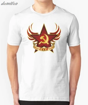 Rusija CCCP Jurij Gagarin T-Shirt Moški Priljubljena Kratek Rokav Tees Družino Sovjetski Kozmonavt 1961 Majica s kratkimi rokavi Moški Tshirt ZSSR Vrhovi