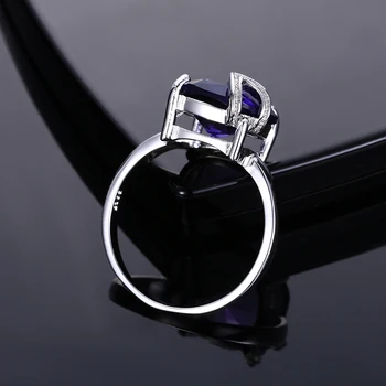 S925 srebrni prstan AAAAA skrivnostno vijolično cirkon preprost prstan poročni nakit stranka srčkan korejski Valentinovo darilo