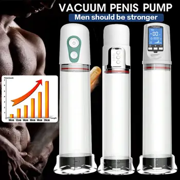 Samodejno Podaljša Penis Črpalka Sex Igrače Erekcijo Dick Usposabljanje Električni Moški Masturbator Erekcije Penisa Usposabljanje Vibrator Petelin Extender