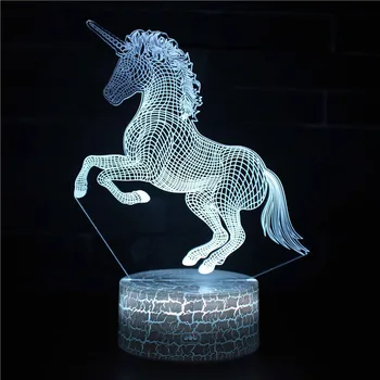 Samorog unicornio konj otroci igrače žareti v temno fluorescentna Rojstni dan Darila Otroke Svetlobna noč svetlobe