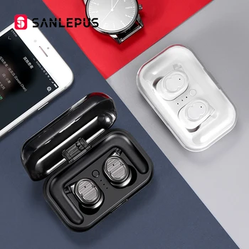 SANLEPUS TWS 5.0 Brezžične Slušalke Bluetooth Slušalke Športne Čepkov Stereo Slušalke za Prostoročno Auriculares Za Telefone Xiaomi