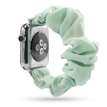 Scrunchie Elastična Watch zanke pasu za Apple Watch Band 6 Se 5 4 40 mm 42mm 44 mm najlon staps za iwatch 5 4 3 2 38 mm 42mm Zapestnica