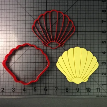 Seashell Fondat Okrašena modelček 3D Tiskanih Hrana Razred Plastike
