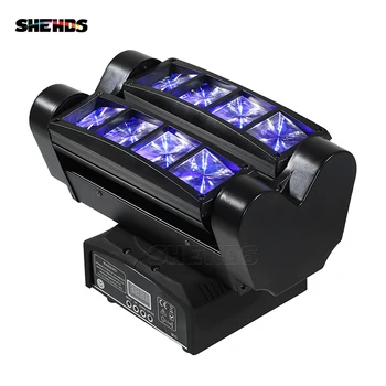 SHEHDS 8 Oči LED Svetlobni 8x10W Pajek RGBW Žarek LED DMX Strokovni Razsvetljave Fazi Disco Party DJ Luči