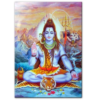 Shiva Gospod Platno Umetnosti Stenske Poslikave Hindujski Bogovi Wall Art Natisne Hinduizmu Steno Plakatov In Fotografij Cuadros Slike Doma Dekor