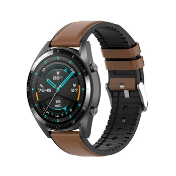 Silikon Usnje Watchband 20 mm Watch Trak za Samsung Galaxy Watch 3 SM-R850 za Čast SE za Huawei Watch GT2 42MM