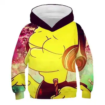 Simpson Fant Dekle Sweatshirts withWinter Poliester Otroci Hooded Dolgimi Rokavi, Unisex Majica Toplo Fant Dekleta Sweatshirts