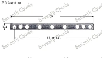 Sklop 7 String Kitare Humbucker Kompleti, ki Proizvajajo Accessorie s 14 Luknjo Pickup Pokrov/ namagnetena Alnico 5 Bar Magnet
