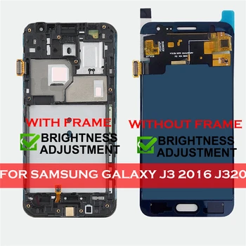 SM-J320FN/M/H/DS LCD zaslon za Samsung Galaxy J3 2016 J320F J320FN J320H J320M Zaslon, Zaslon na Dotik, Računalnike Zamenjava Okvirja
