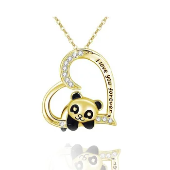 SNCSDK Srca v Obliki Nosorogovo Obesek Zlitine Nacionalni Zaklad Panda Ogrlico, Obesek za ženske do leta 2020 trend modni nakit