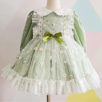 Sodišče slog Lolita Baby Dekleta Obleke španski Otroci očesa šivanje Princesa Rojstni dan Obleko