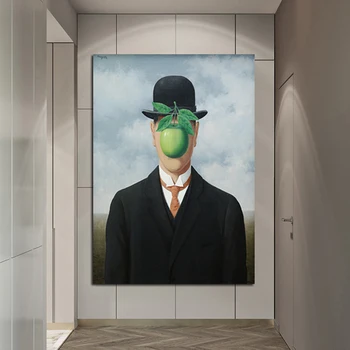 Sodobna Magritte Platna Slike Nadrealizma Wall Art Slik, Plakatov in Fotografij Cuadros Doma Dekor za Steno dnevne Sobe, Plakati,