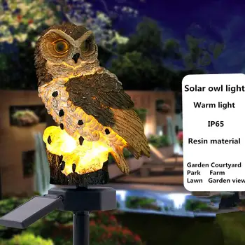 Sončne Sova Svetlobe S Sončno LED Panel Vodotesen IP65 Zunanja Solar Powered Led Pot Travnik Dvorišče Vrt, Svetilke za Dom Vrt Dekor