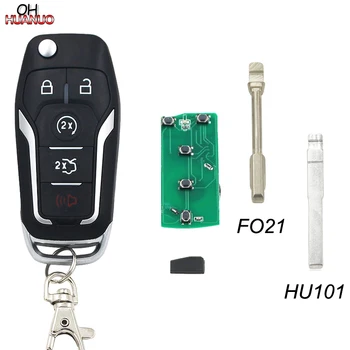 Spremenjeno Zložljiva Daljinski Ključ Fob 4+1 Gumb 433MHZ Z 4D60/4D63 Čip Ne Čip Za Ford Focus Mondeo 5 Gumbi HU101 FO21 Rezilo