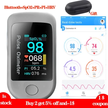 SSF Impulz Oximeter Bluetooth Podatkovni Zapis Srčnega utripa Variablity Oximetro De Dedo SSF SpO2 PR PI Zaslon OLED Zaslon Android, IOS