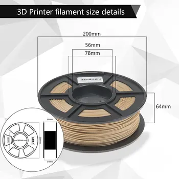 SUNLU 1.75 mm 1 KG LESA PLA 3D Tiskalnik, ki z Žarilno Lesa, 3D Tiskalnik Materialov Ne mehurček