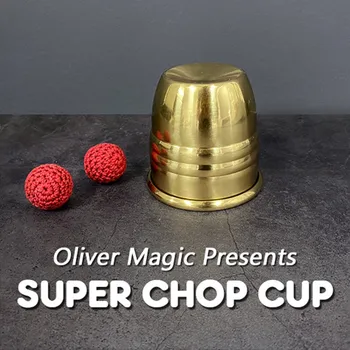 Super Sekanje Pokal (Medenina) Z Oliver Magic Cup in Kroglice čarovniških Trikov Close Up Magic Rekviziti Magnetni Skodelice Čarovnik Iluzijo Prevara