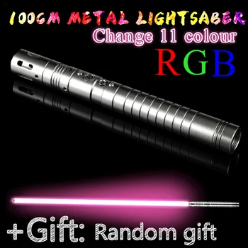 Svetloba Rgb Kovinski Nož Obdelave Laser Moči, Fx Težka Orožja Cosplay Dvoboj Učinek Zvoka Barva Spreminja, Laser Meč