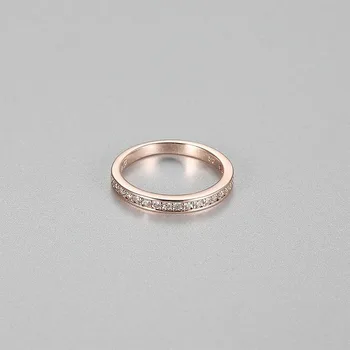SWA Modni Nakit Visoke Kakovosti Čar Preprosto hladen Veter Enotni Ring Crystal Ring Ženski Romantično Božično Darilo