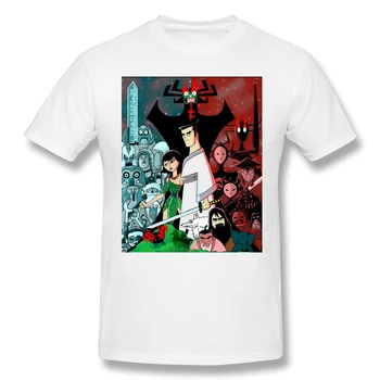 T-Shirt za Moške Samurai je, Finale, Bombaž Samurai Jack Majica s kratkimi rokavi 6XL Smešno Plus Velikost Oblačila