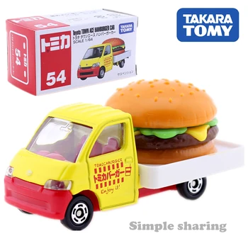 Takara Tomy Tomica No. 54 Toyota MESTO ACE Hamburger Avto Model 1:64 Miniaturni Diecast Tovornjak Smešno Kovinski Otroci Igrače Plesni