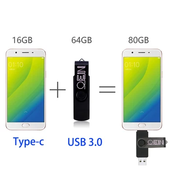 Tip-C, usb 3.0 flash diski 256GB OTG 3 v 1 pero disk 128GB pendrive 16GB cle 64GB usb Ključ usb ključek 32GB Za telefon, USB