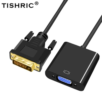 TISHRIC 10pcs Vroče Prodaje DVI-D DVI D VGA Kabel Adapter 24 1 25Pin Full HD 1080P Moški Ženski Video Pretvornik Za PC Računalnik