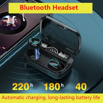 TWS Bluetooth Slušalke Slušalke za V uho Mini BlueTooth Slušalke Dotik Šport Nepremočljiva 5.1 Slušalke bluetooth Brezžične Slušalke M10