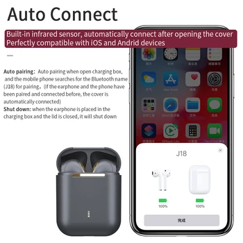TWS Bluetooth Slušalke Stereo Res Brezžične Slušalke Čepkov V Uho Slušalke za Prostoročno Uho Brsti Za Pametni Telefon Xiaomi