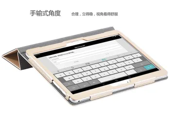 Ultra Slim 3-Map Mangetic Zaprtje Svile Projekcijska Stojala PU Usnja Kritje velja Za Huawei Mediapad M2 Za 10,0 M2-A01L / M / W Tablet
