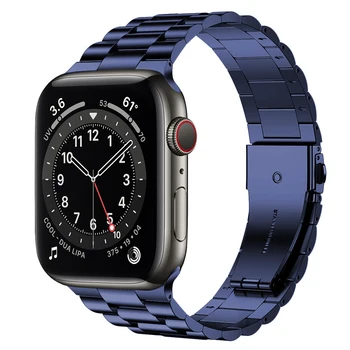 Ultra tanek Zapestnica za apple watch 6 se band serije 5 4 3 44 mm 40 mm 42mm 38 mm pas za iwatch iz Nerjavečega Jekla Poslovnega razreda