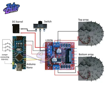 Ultrazvočni Senzor Akustični Levitator Vzmetenje Ultrazvočno Vzmetenje DIY Učni Komplet za Arduino 3D-tiskani TinyLev L298N