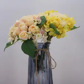Umetne Vrtnice Cvetovi Svile Visoke Kakovosti Za Poročno Dekoracijo Valentine Ivy Trte Poroko