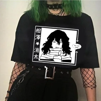 Unisx Shota Aizawa T-shirt Moj Junak Univerzami Boku Ni Junak Anime Svoboden Kratek Rokav Lepe Ženske Smešno T-shirt