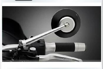 Univerzalno motorno kolo Rearview Strani Ogledala Black&White CNC Strojno obdelani Aluminij Krog Chopper Ogledalo Za Buell Ducati Honda Zmaga