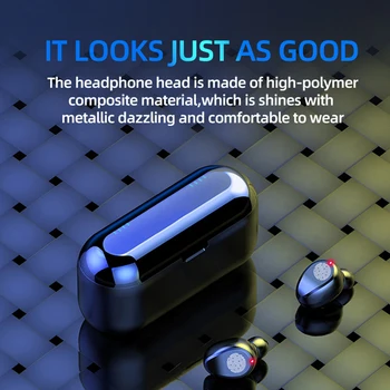 Upgrated F9 Brezžična tehnologija Bluetooth 5.0 Slušalke TWS Mini HI-fi V uho Športne Slušalke Podpora iOS/Android Telefonov HD Klic