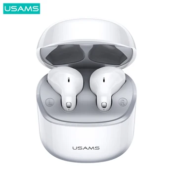 USAMS TWS 5.0 Bluetooth Slušalke Brezžične Stereo Čepkov 14.2 mm Dinamične Slušalke HiFi Čepkov Za Android IOS Pametne telefone