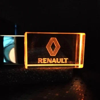 Usb2.0 kovinskih kristalov Renault avto ključ model USB Flash Drive Zunanji 4G 8GB 16GB 32GB 128GB dragoceni kamen pen drive posebno darilo