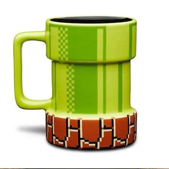 Ustvarjalne Vrč risanka, igra Super Mario Kanalizacije pixel 3D Kave Vrč z roko odprtosti zaslonke keramični Drinkware Pokal Za Rojstni dan Darilo NOVA