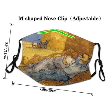 Van Gogh Siesta Stroj Usta Masko Unisex Odraslih Umetniško Delo Masko Dustproof Zaščitni Pokrov Respirator Žarilna