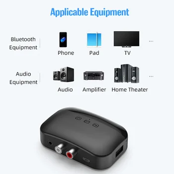 VAORLO Pametnimi NFC Bluetooth 5.0 Avdio Sprejemnik Podpira TF Kartice&U disk Predvajati Z Mic 3.5 MM AUX RCA Stereo Brezžični Adapter Za Avto